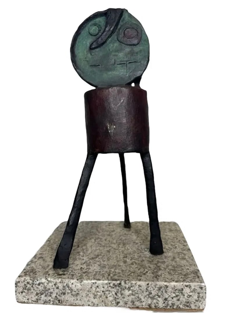 J. Miro Bronze Sculpture: Size: 14 in x 8 in x 7 in