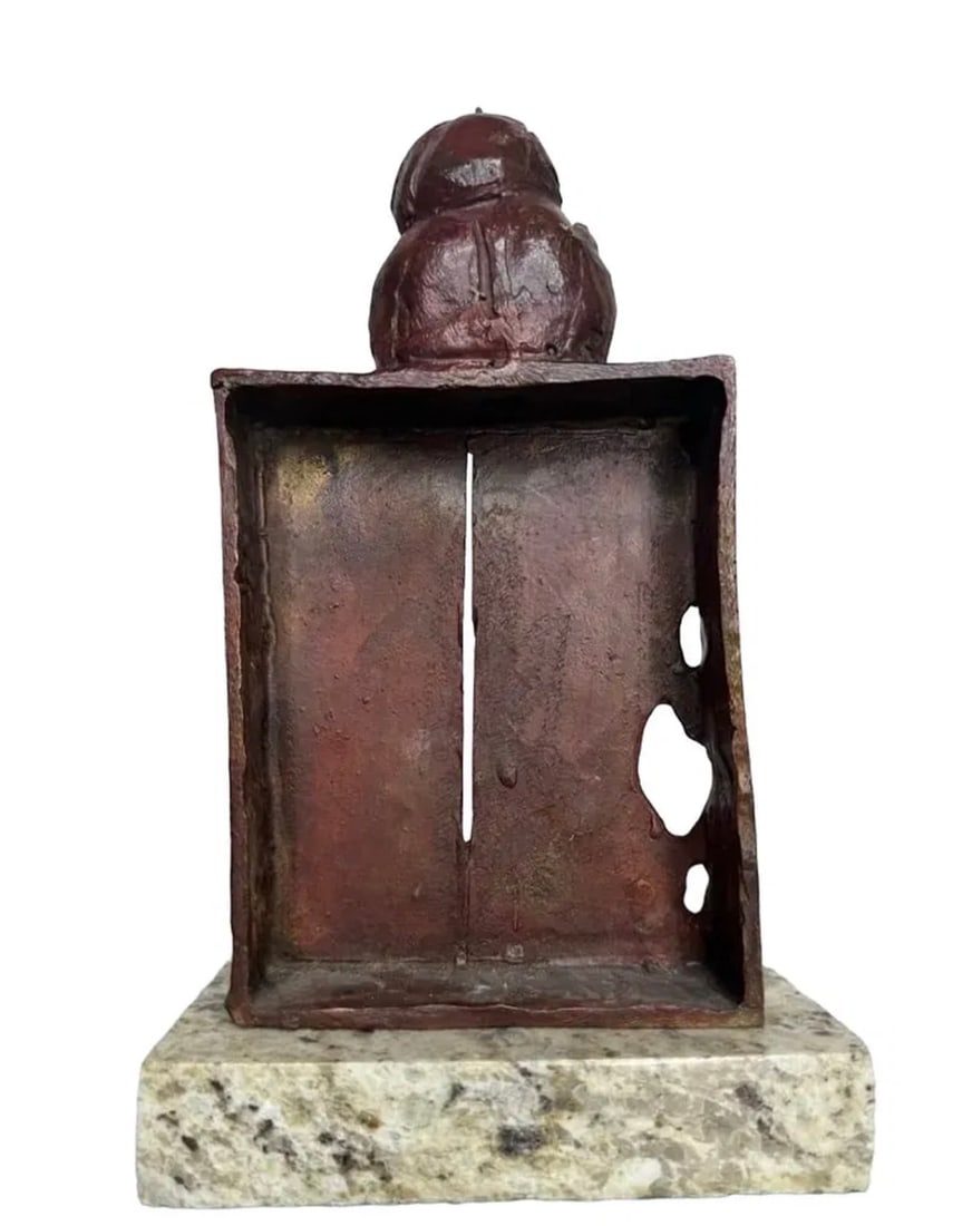 J. Miro Bronze Sculpture: Size: 10 in x 6 in x 3 in