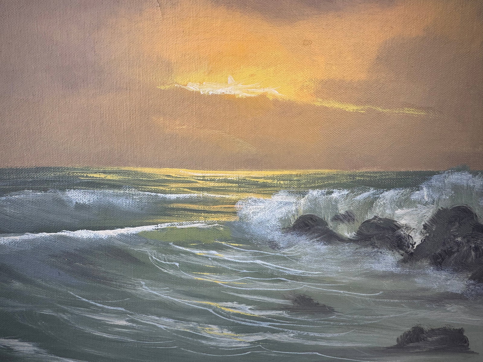 Landscape Ocean Scene Oil Painting - 2
