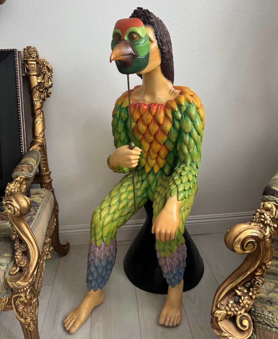 Life size Sergio Bustamante Limited Edition Bird Mask Sculpture (1 of 3)