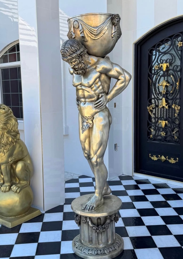 Life Size Bronze Altas Sculpture - 3