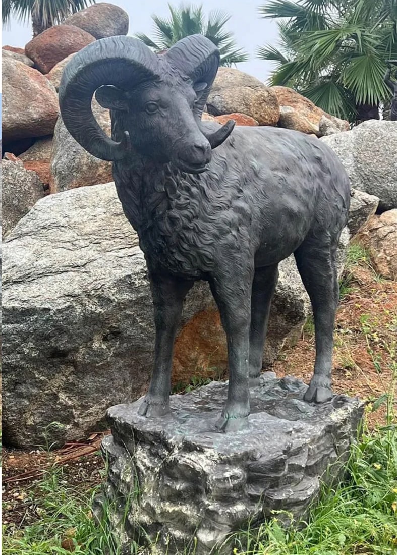 Life Size Bronze Sheep Sculpture - 2
