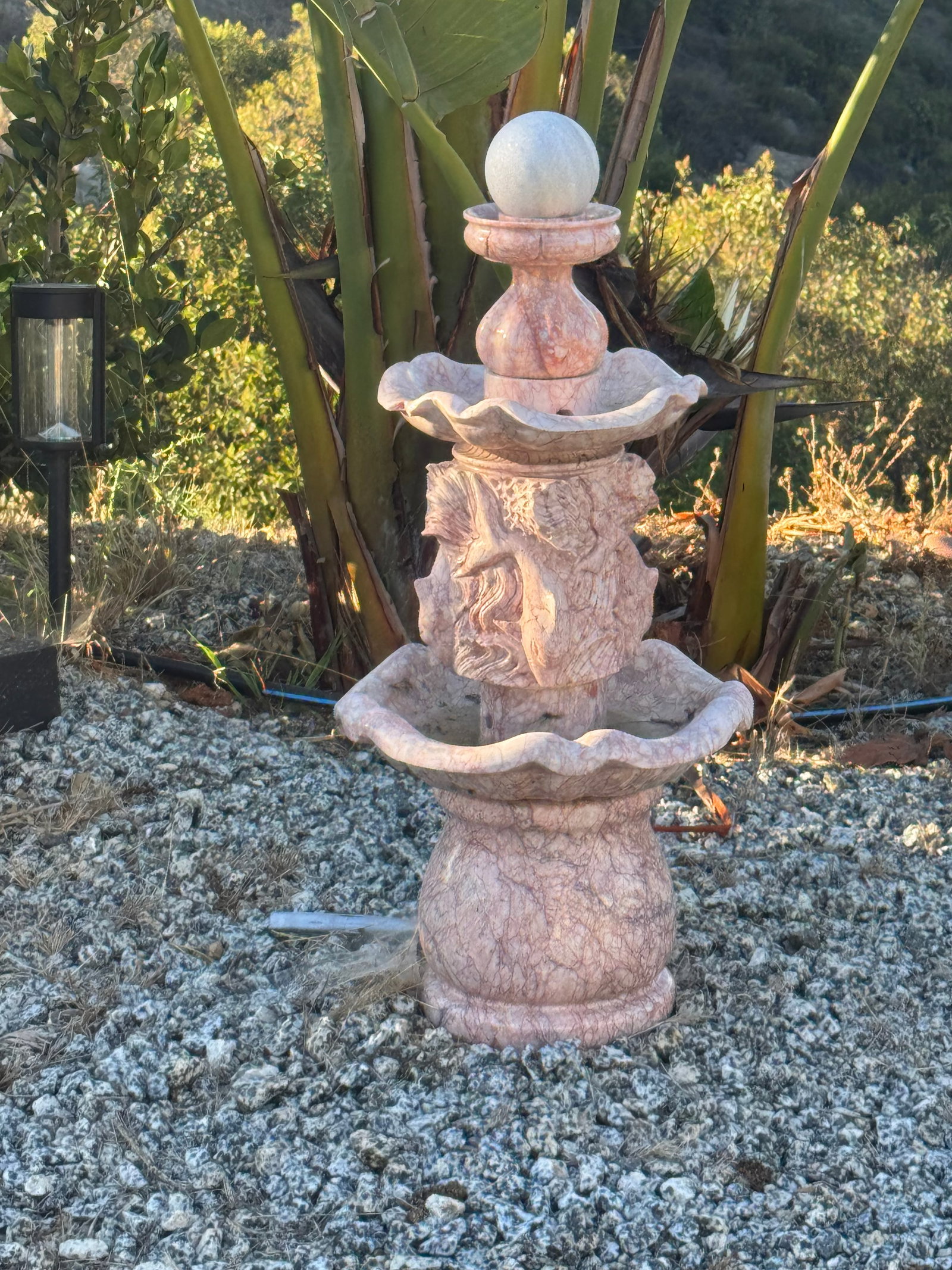 Marble Fountain: size: 42 in H