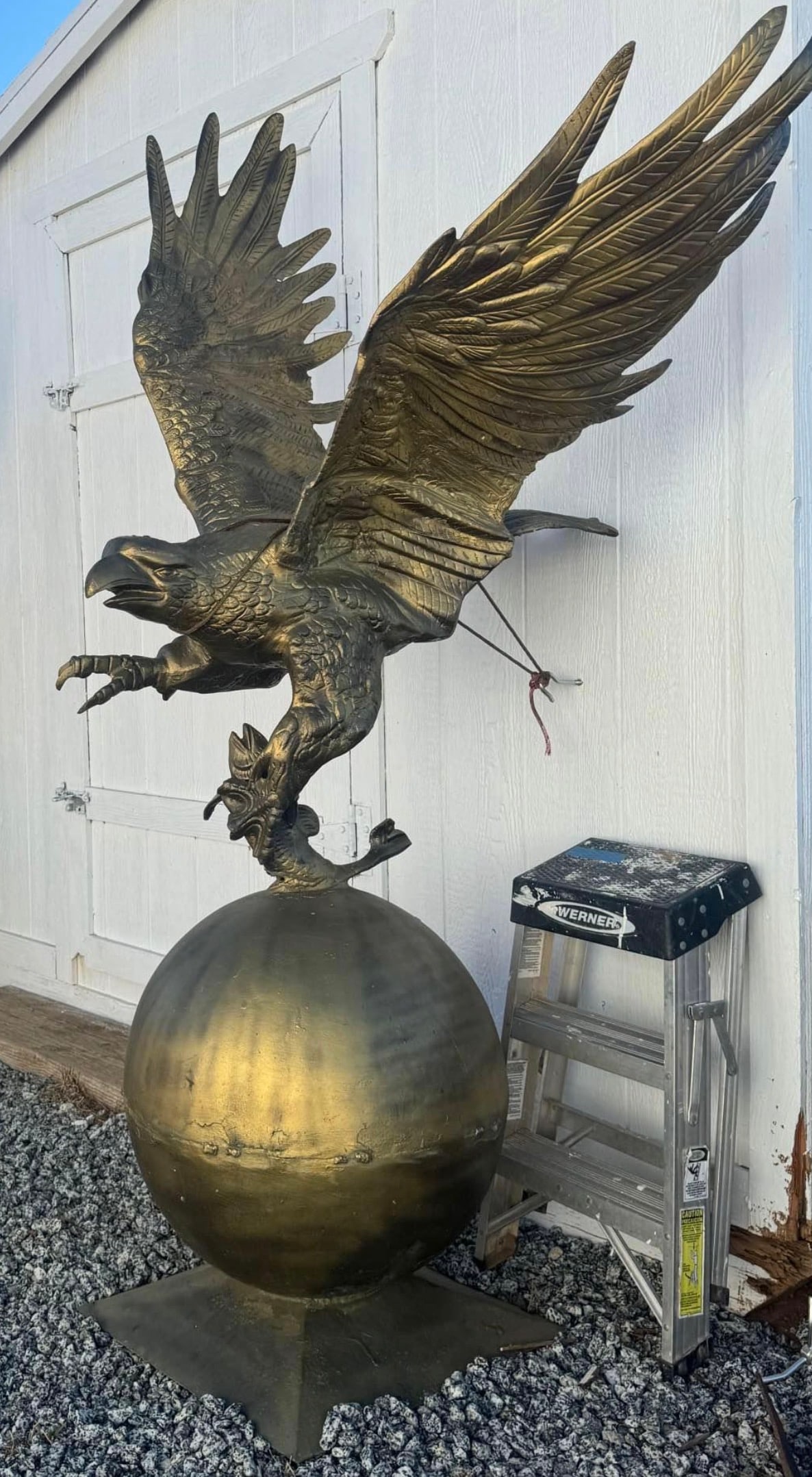 Life Size Metal Eagle Sculpture (1 of 1)