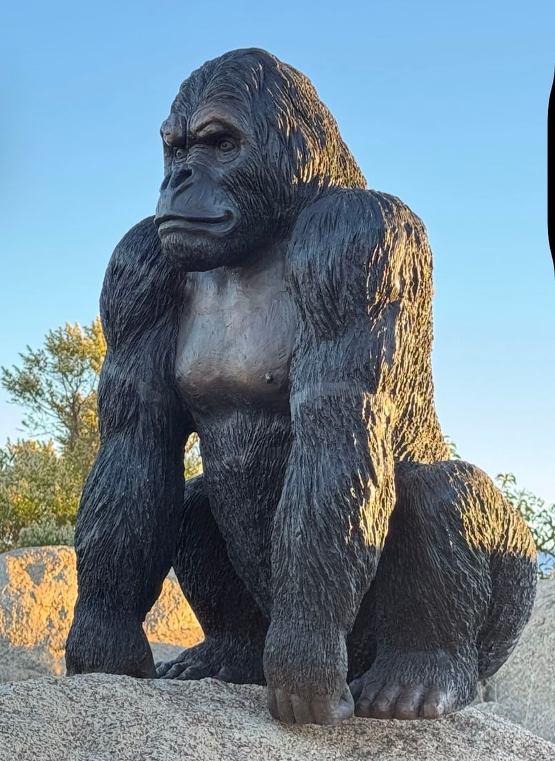 Life Size Gorilla Bronze Sculpture (1 of 3)