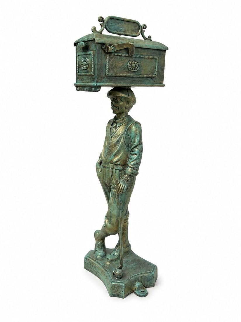 Large Golfer and Mailbox Statue (1 of 4)