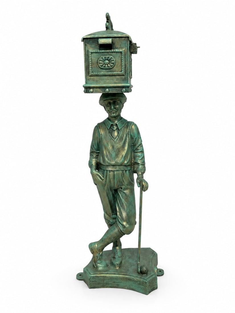 Large Golfer and Mailbox Statue - 2