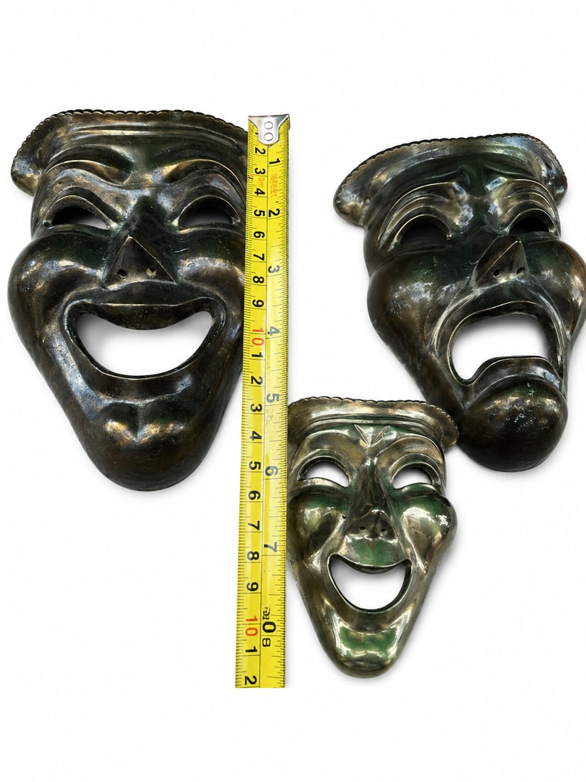 Brass TRAGEDY & COMEDY MASKS - 2
