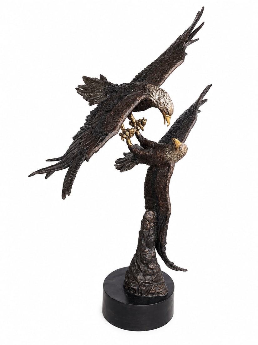 Life Size Bronze Eagles Sculpture - 2