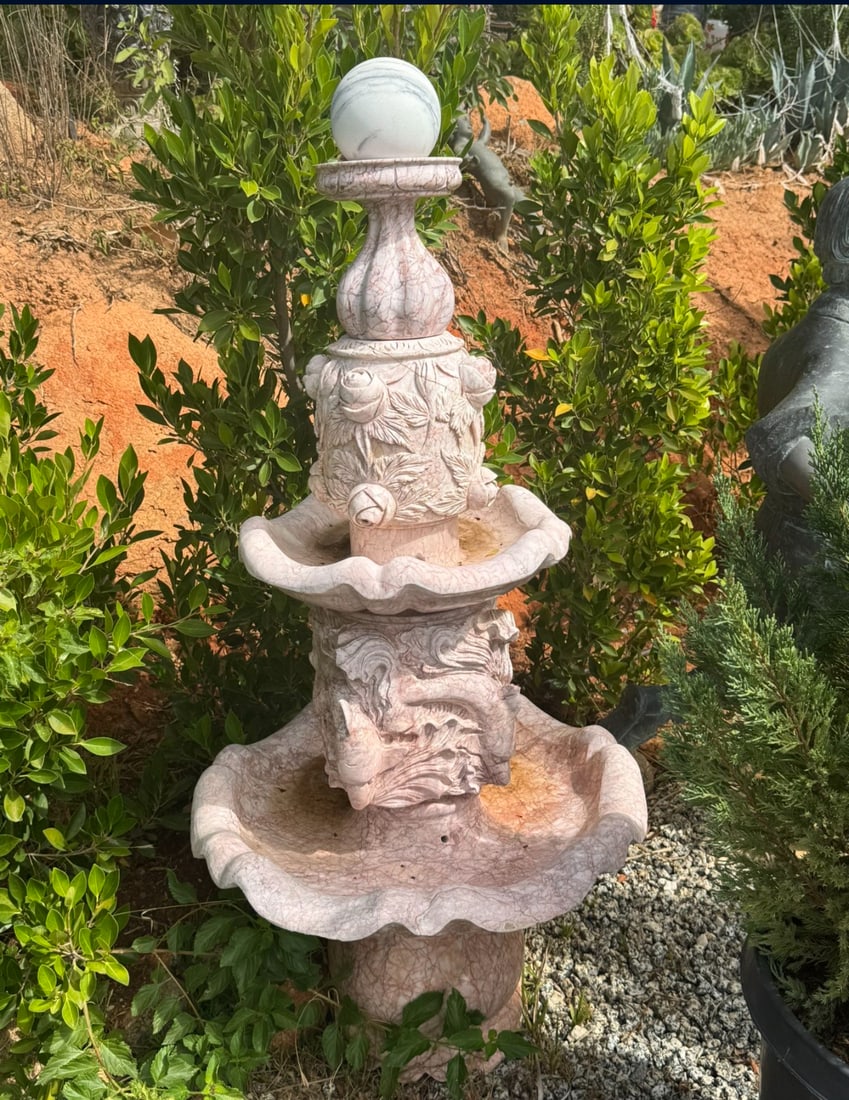 Large Marble Fountain: Size:56 in x 30 in