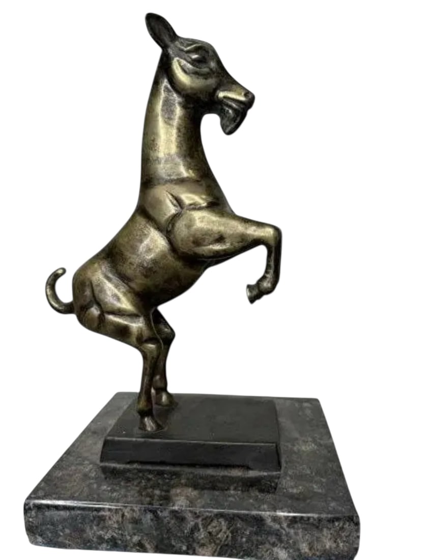 Bronze Goat Sculpture: Ize: 11 in 7 in x 6 in
