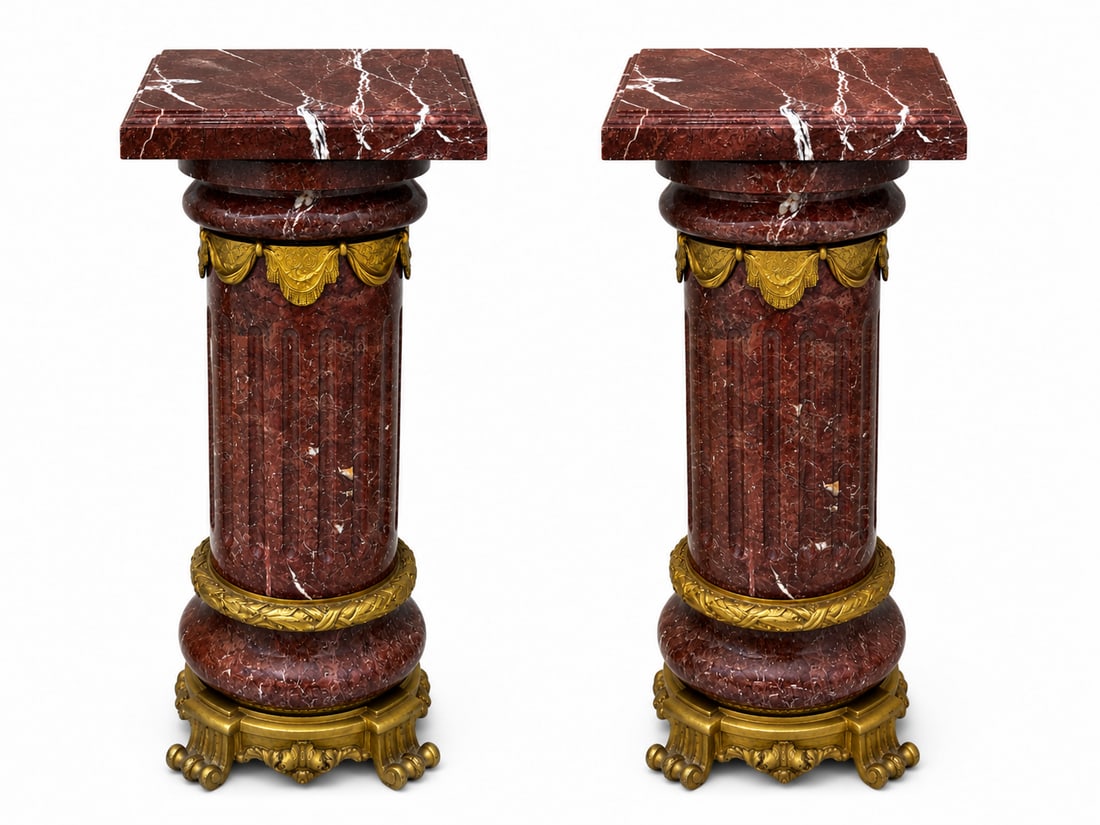 Pair of Italian Marble Pedestals (1 of 2)