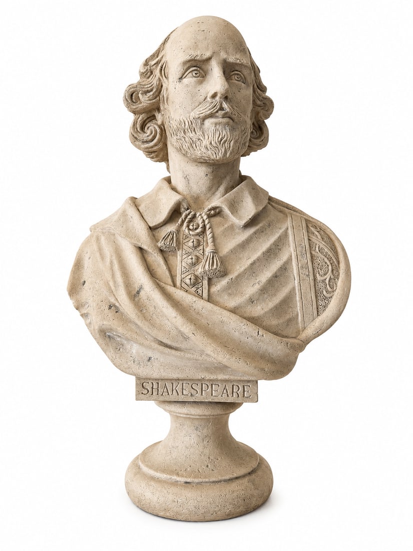 William Shakespeare Classical Bust on Pedestal - 2