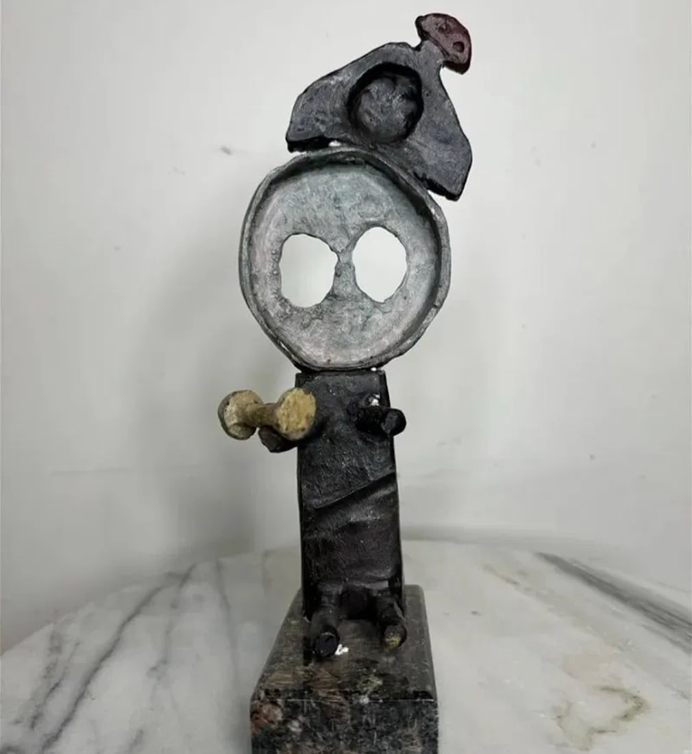 J. Miro Bronze Sculpture: Size: 11 in x 5 in 6