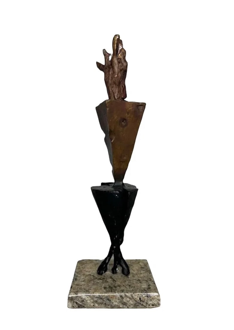 Dali Abstract Bronze Sculpture: Size: 15 in x 6 in x 6 in