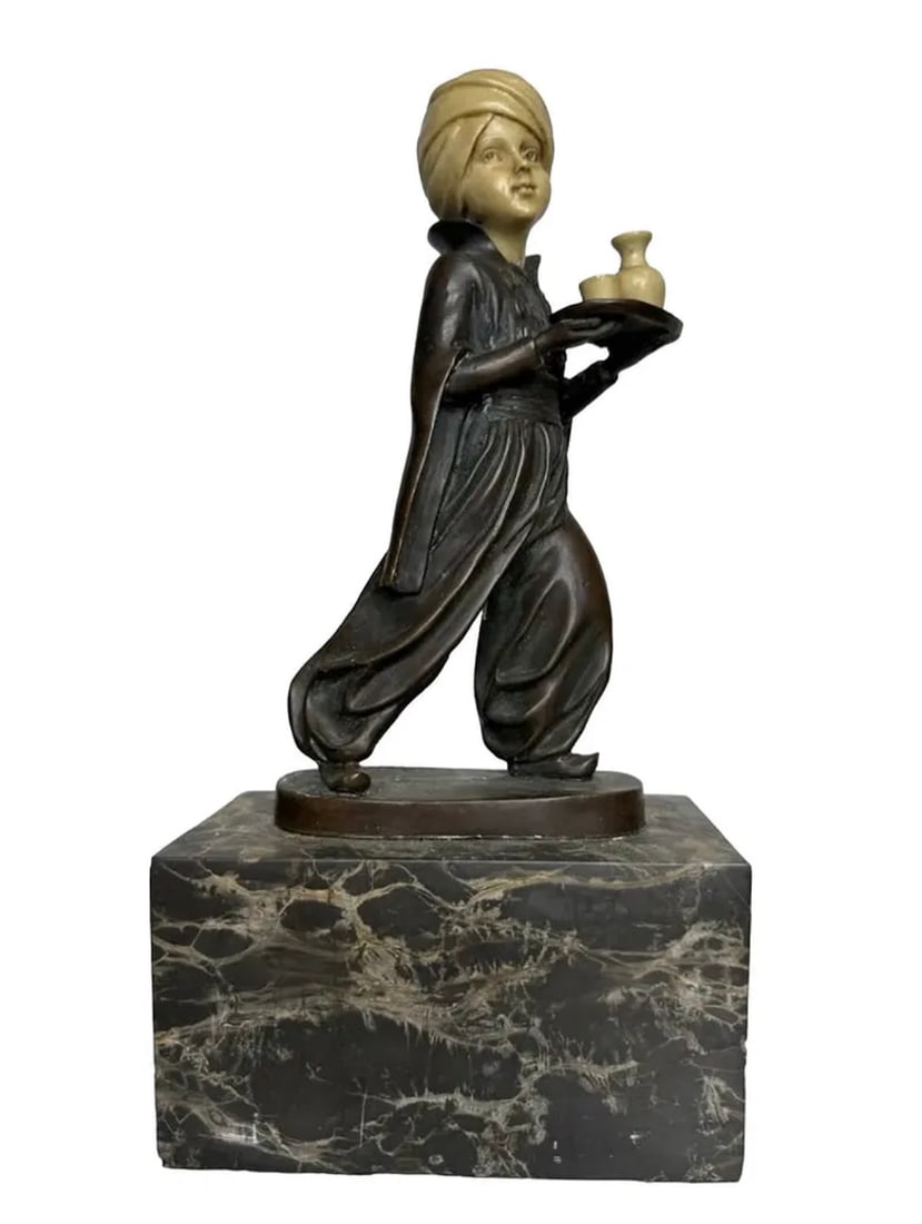 Boy Bronze Sculpture: Size:10 in x 5 in x 3 in
