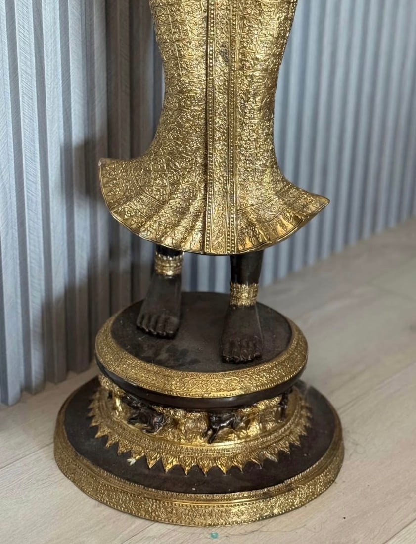 Thai Buddha Bronze Sculpture - 3