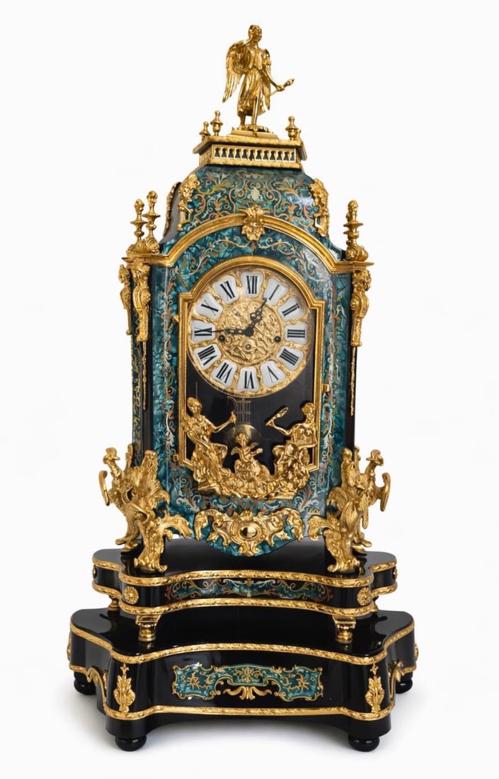 ITALIAN CLOCK AND PEDESTAL - 2