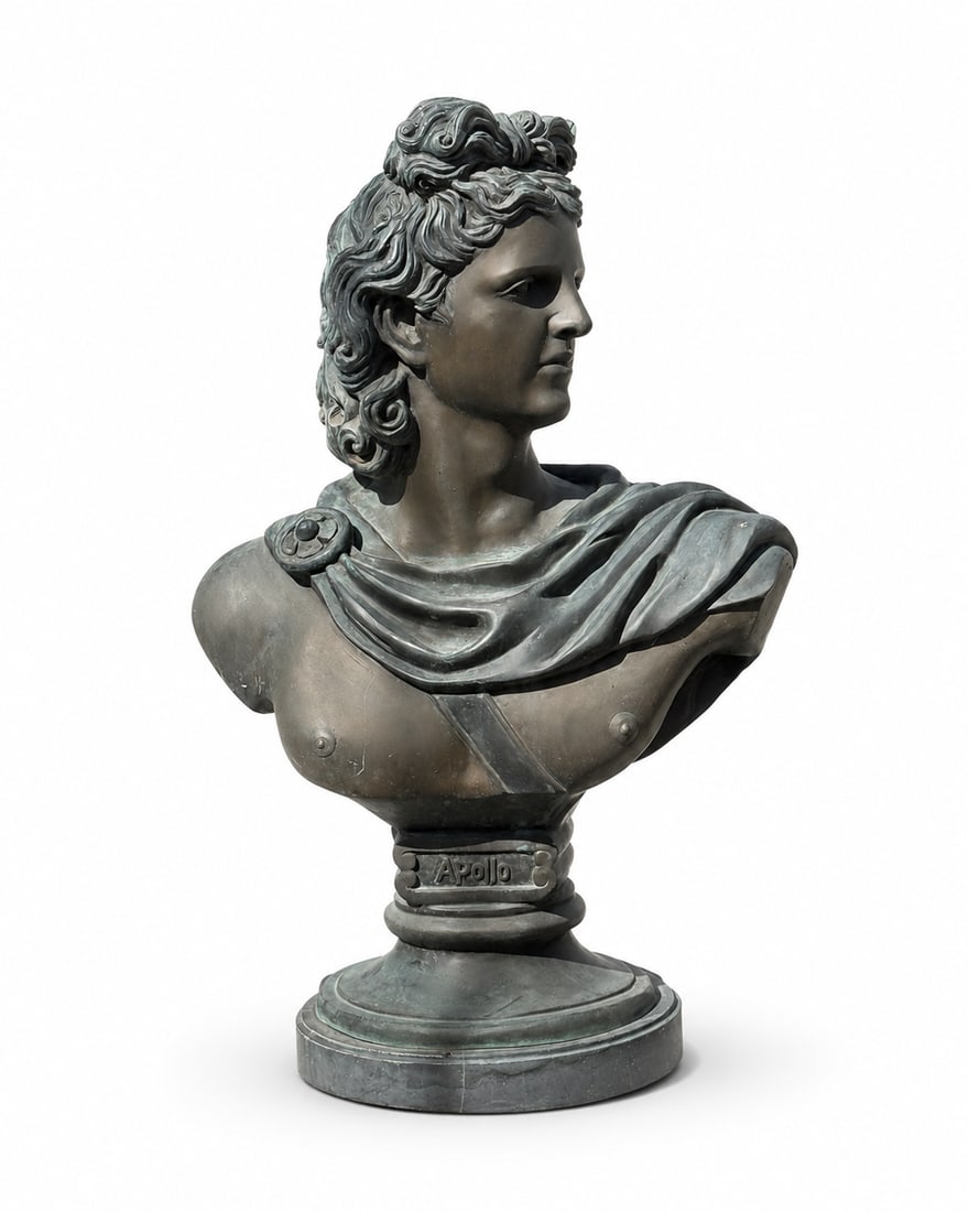 Life Size Bronze Bust Apollo Sculpture (1 of 2)