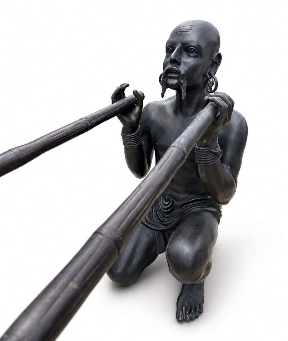 Life Size Bronze Tribal Figures Table - 2