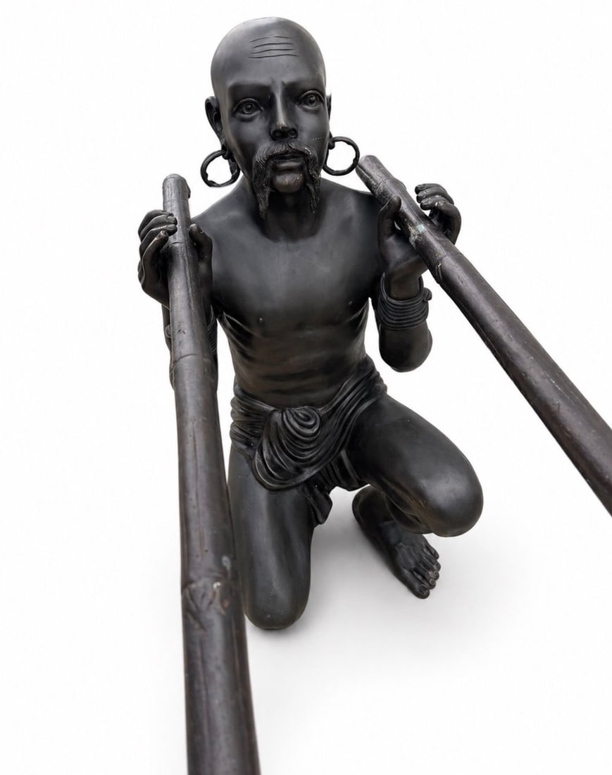 Life Size Bronze Tribal Figures Table - 3