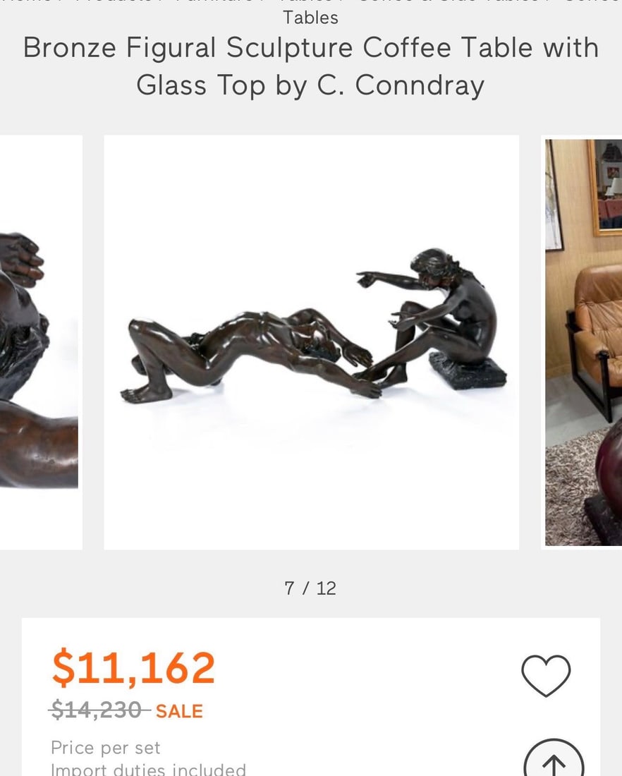 Life Size Bronze Tribal Figures Table - 8