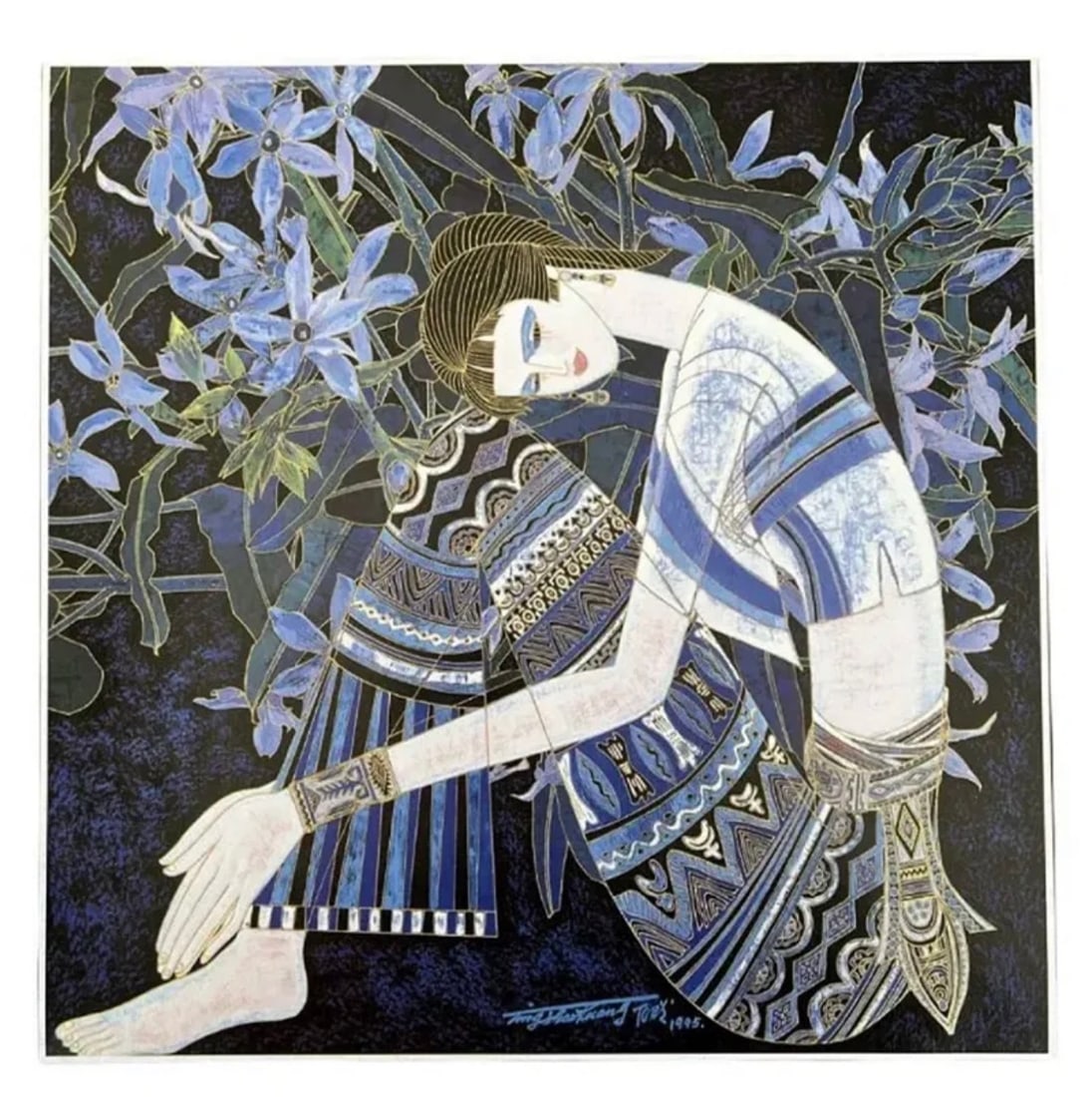 Ting Shao Kuang Art Serigraph: Year: 1995 - Measurements: 13 in x 13 in