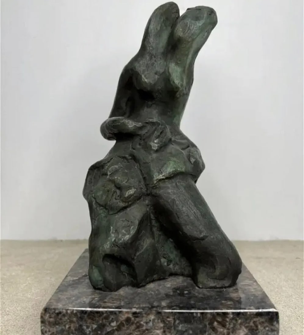 Abstract Bronze Sculpture After Archipenko: Limited 4/10 - Measurements: 10.5 x 6 in