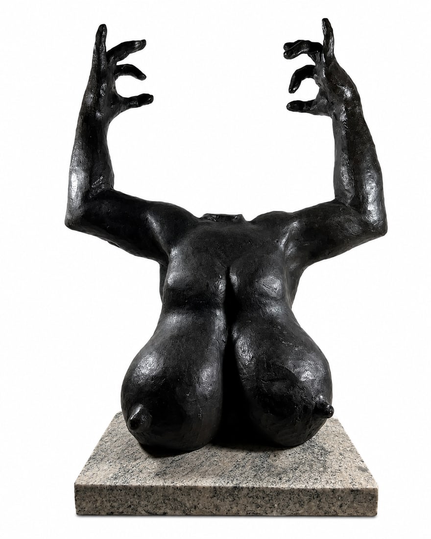 Large Limited Abstract Bronze Sculpture - Gaston Lachaise: Limited 5/9 - measurements: 17 in H x 14 in L x 9 in H