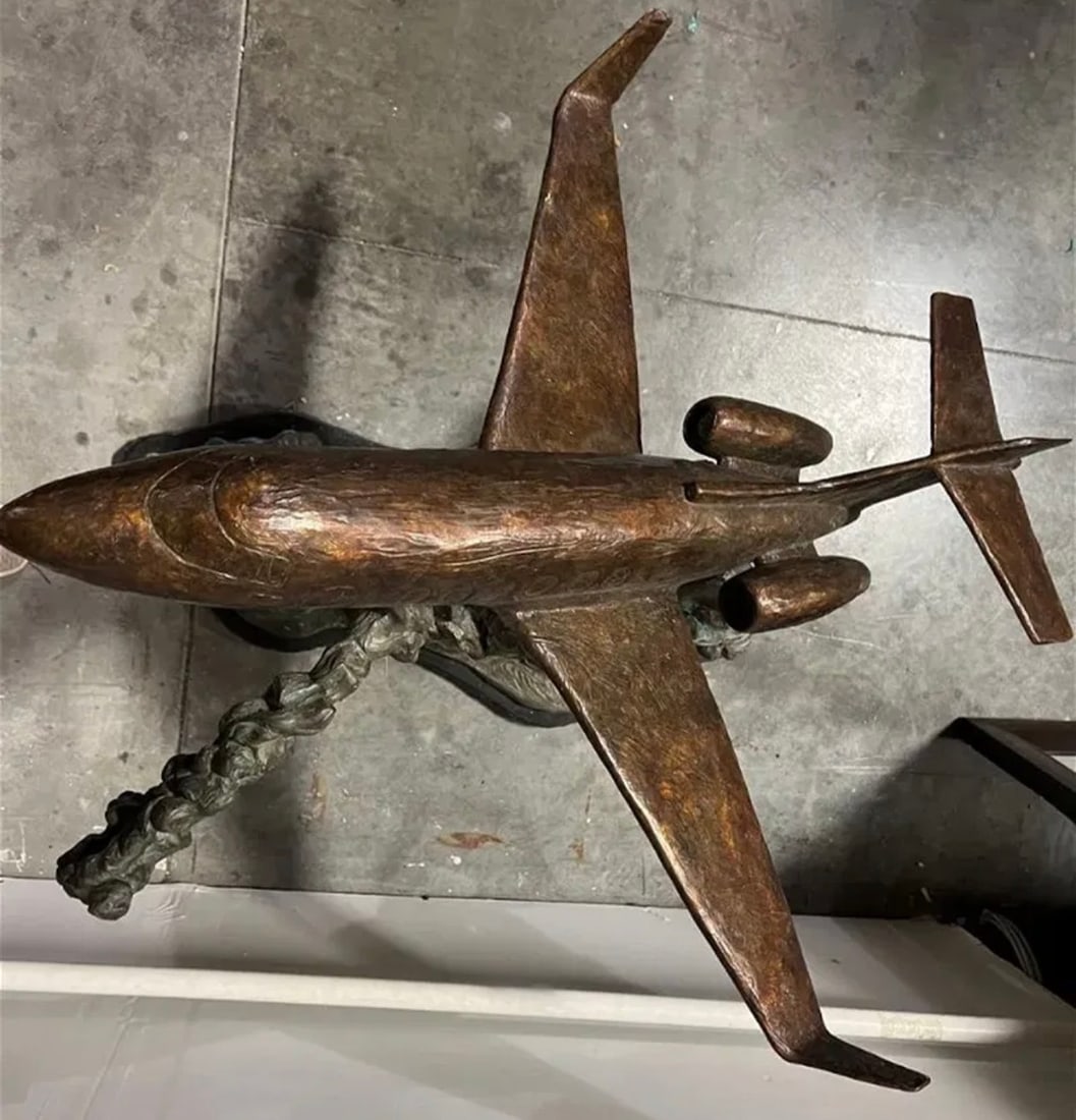 Huge Bronze Airplane Sculpture - 4