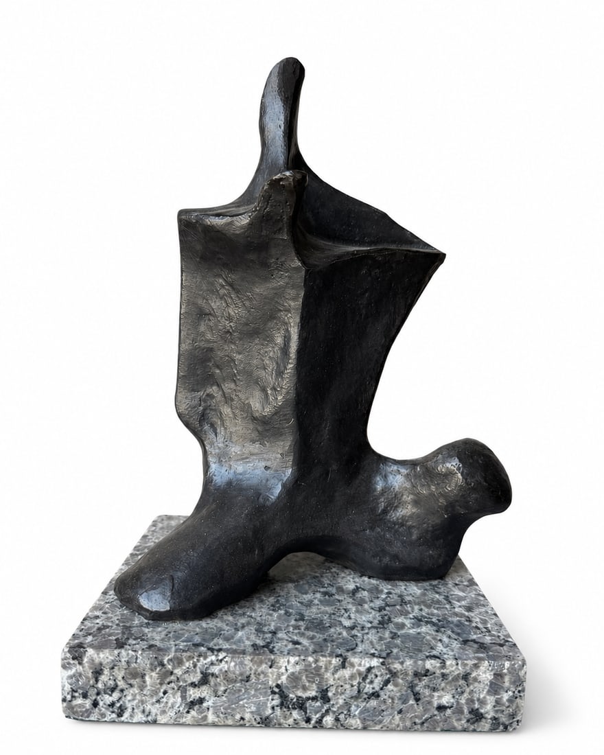 Modern Contemporary Henry Moore Bronze Sculpture: Size: 12” x 7” x 6”