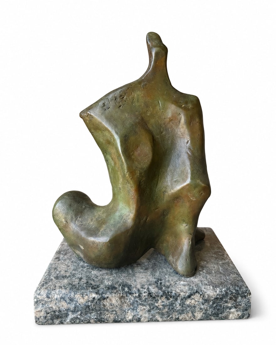 Modern Bronze Sculpture - H. Moore - 3