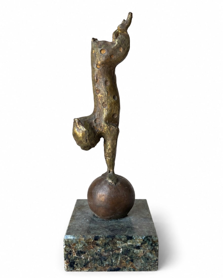Sergio Bustamente Bronze Cat Sculpture - 2