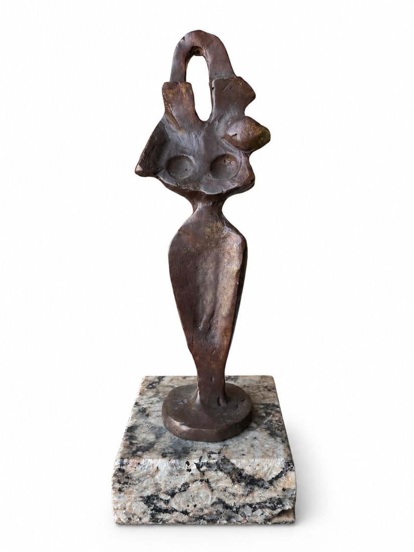 Archipenko Bronze Sculpture: Size: 10” H x 3 x 3