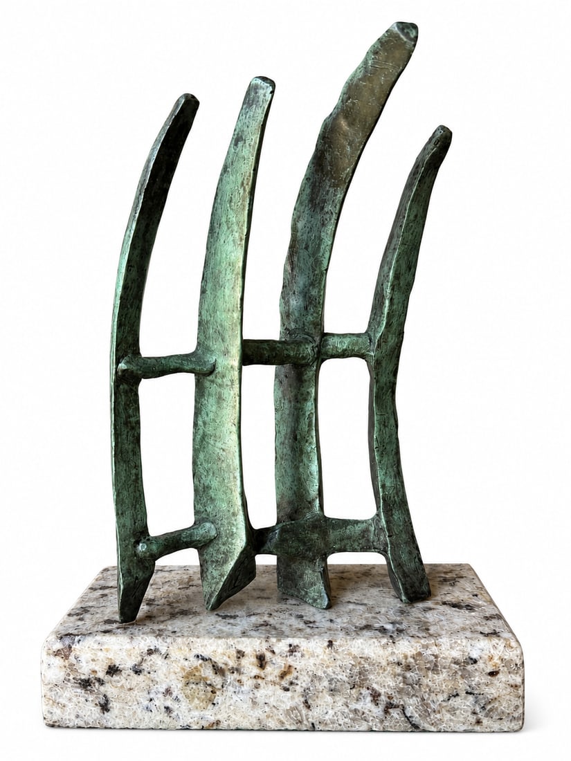 Henry Moore Modern Bronze Sculpture: Size: 8 x 7 x 3”