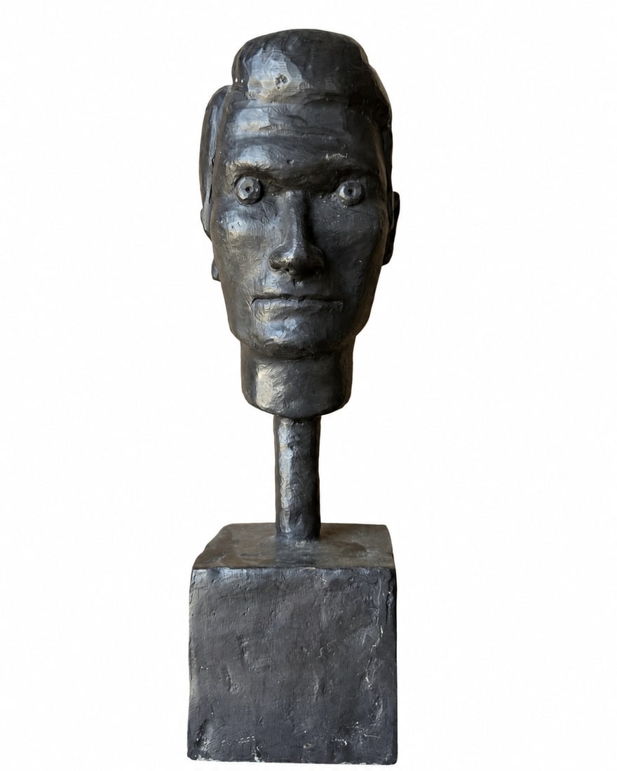 Modern Abstract Bronze Sculpture: size: 13” x 4 x 3 in