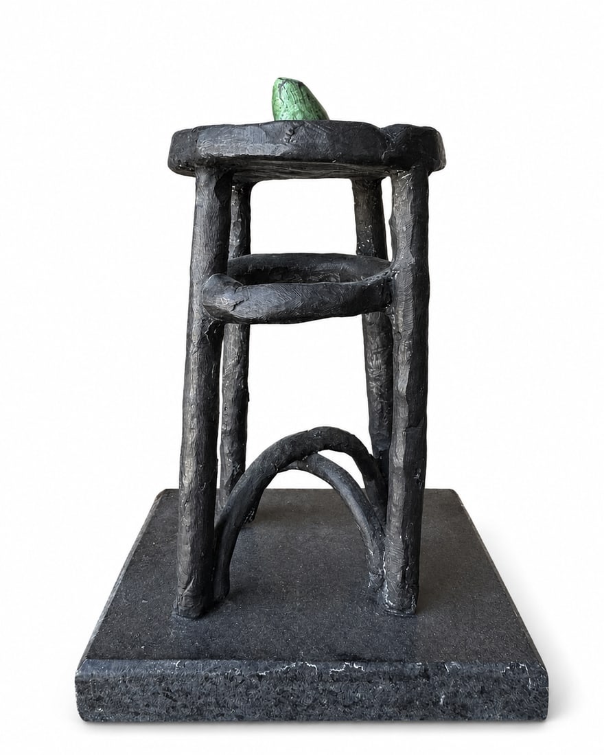 J. Miro Large Modern Abstract Bronze Sculpture: size: 9”x 6 x 5