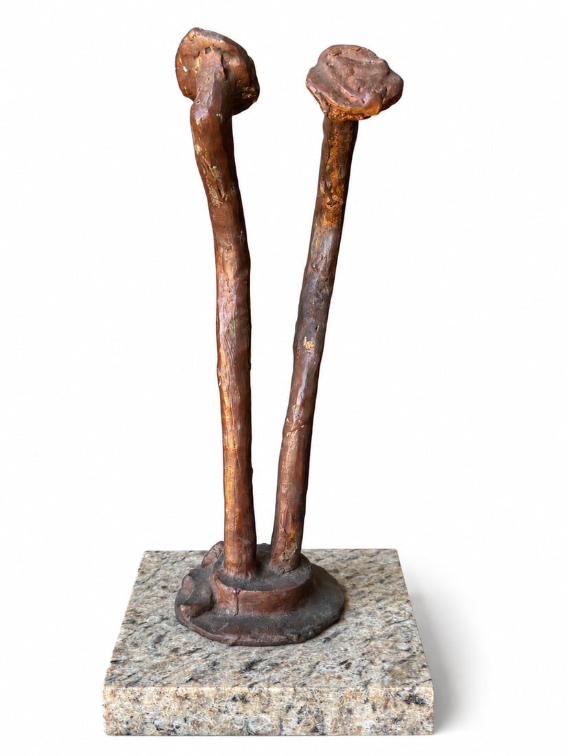 Max Ernst Large Modern Abstract Bronze Sculpture: size: 15” H x 6x 7”