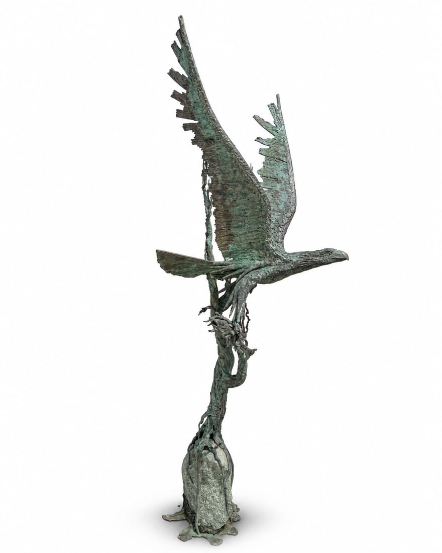 Life Size Bronze Eagle Sculpture (1 of 3)
