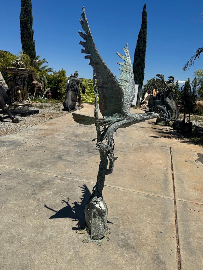 Life Size Bronze Eagle Sculpture - 2