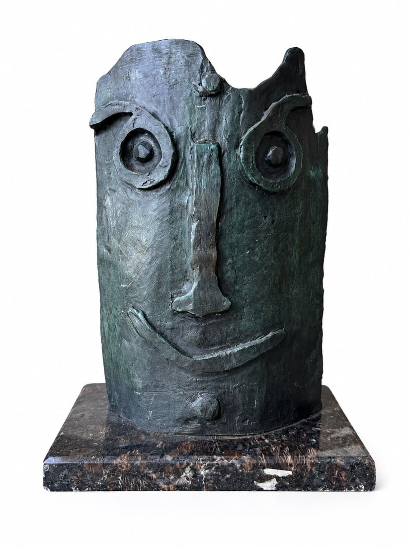 Picasso Large Abstract Bronze Sculpture: Measurements: 12” x 8” x 4”