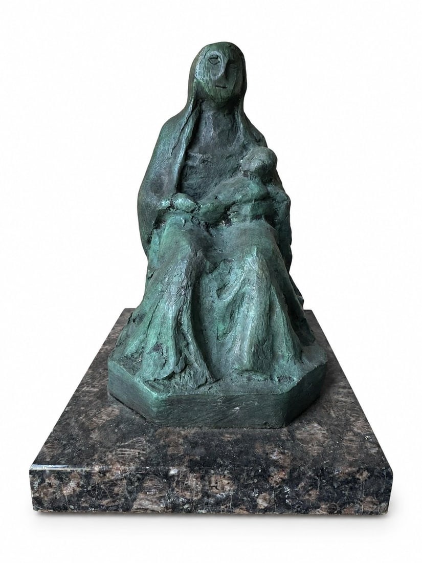 Antoine Bourdelle Motherhood Bronze Sculpture: Measurements: 10” x 5” x 4