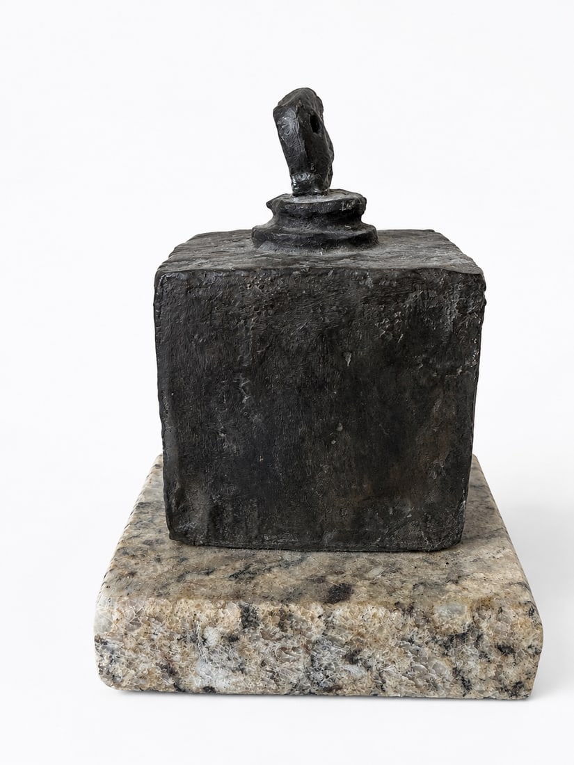 J. Miro Cube Bronze Sculpture - 2