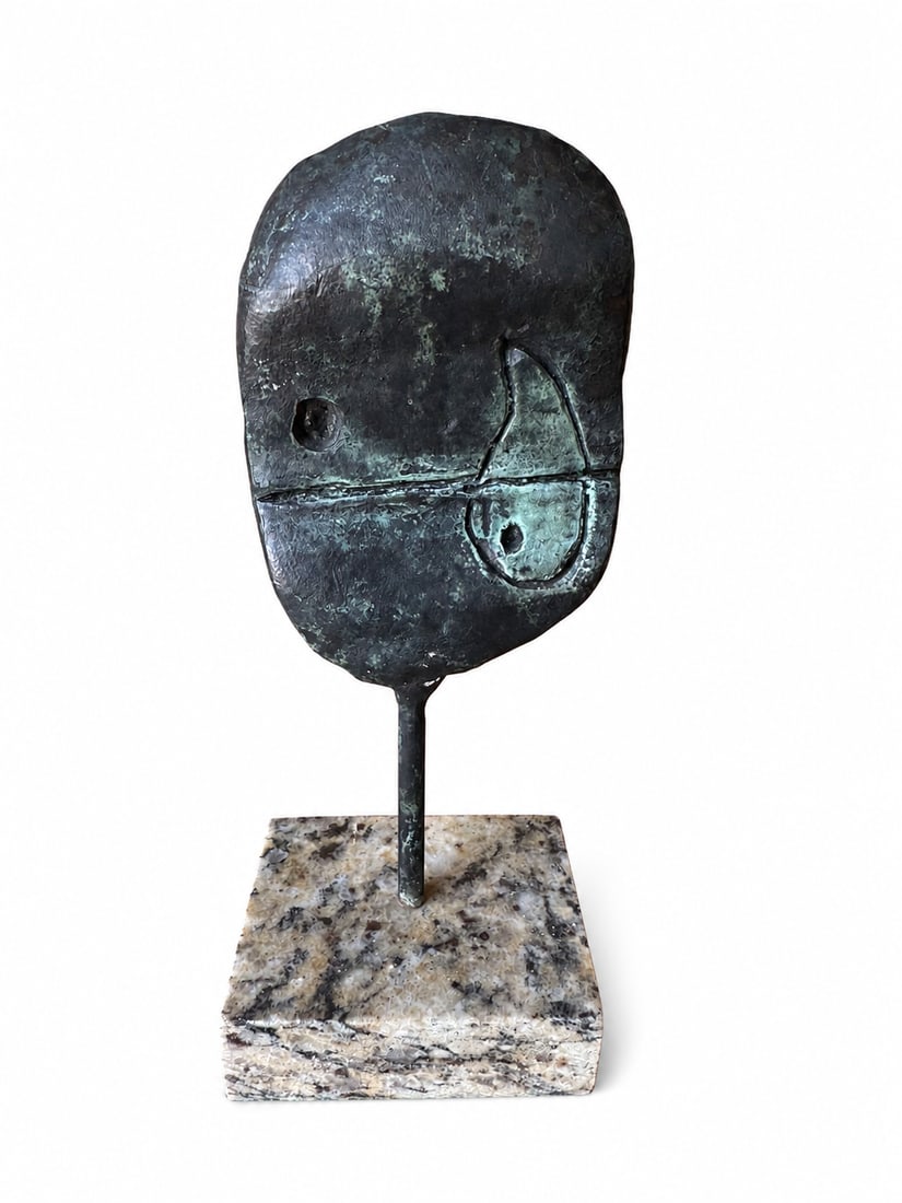 J. Miro Bronze Sculpture: Size: 10 in x 4 in x 3
