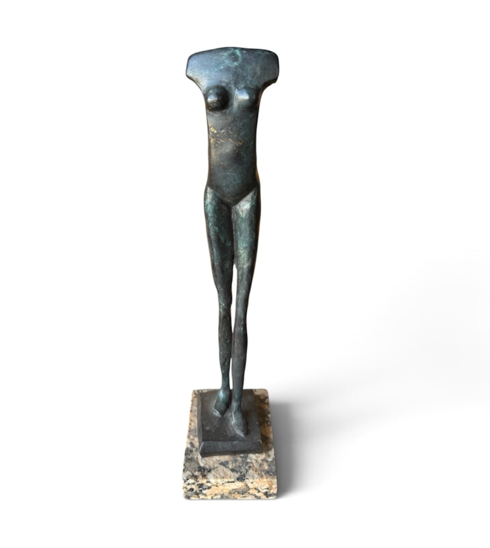 Alberto Giacometti -Large Torso Bronze Sculpture: 18 in x 6 inx. 4