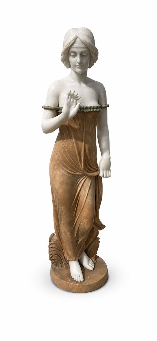 Life Size Marble Lady Sculpture (1 of 1)