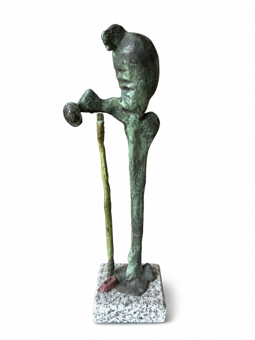 Salvador dali Large Abstract Bronze Sculpture: Size: 16 inx 4 in x 4