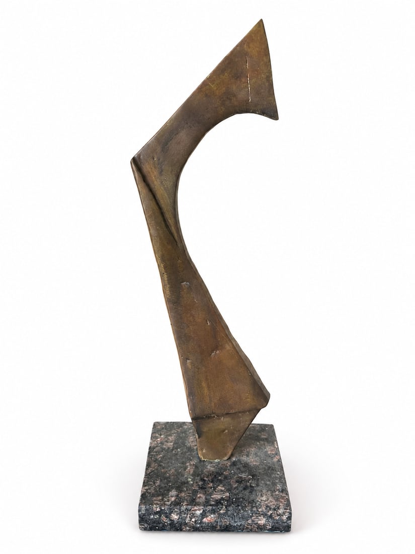 DENIS MITCHEL Large Modern Bronze Sculpture: Size: 18 in x 6 inx 5