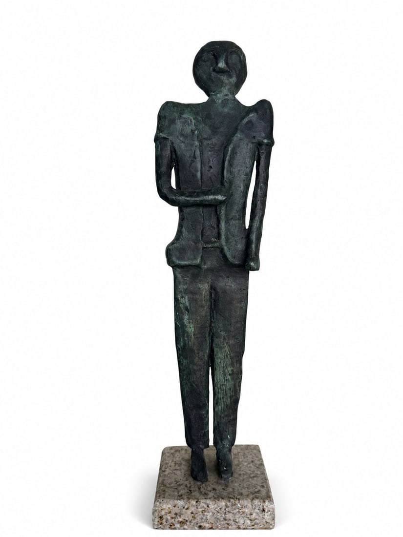 Rufino Tamayo Large Modern Bronze Sculpture: Size: 19 in H x 5 inx 5