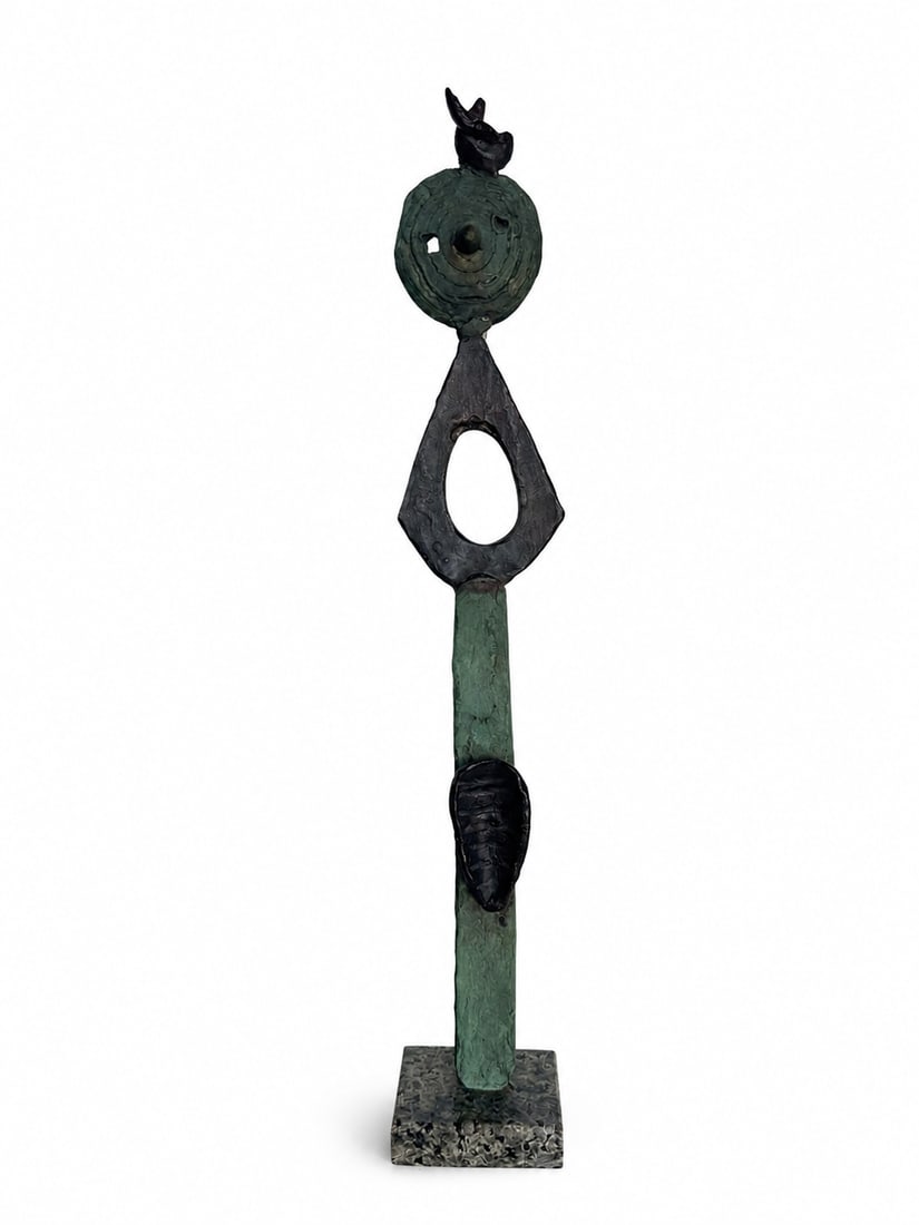 J. Miro Large Bronze Sculpture: Size: 18 in x 3 inx x 3